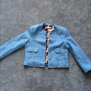 Zara Blue Jacket with Gold Accents